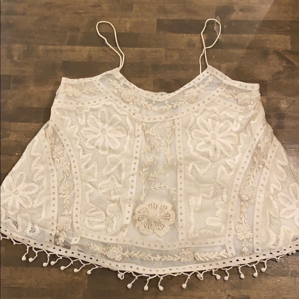 Top shop Kate Moss swing cami embroidered tank